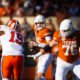 Texas Longhorns quarterback Quinn Ewers (3) against Clemson